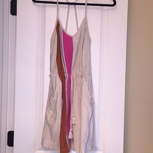Grey Roxy Dress with stripes